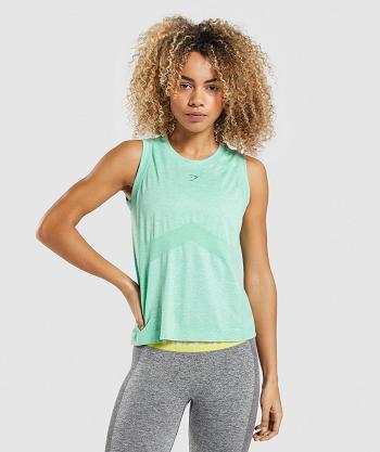 Camiseta Tirantes Gymshark Flex Loose Top Mujer Verde | CO 2361PJJ